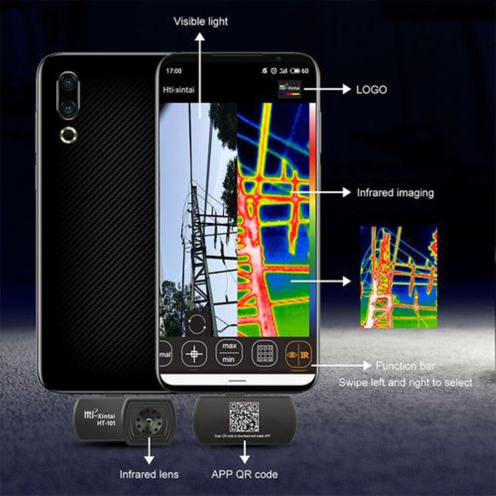 HTI HT-101 Cep Telefonu için Termal Kamera Modülü (220×160 ...